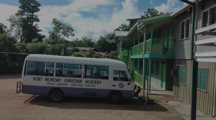 Students at Port Moresby Christian Academy on campus in Gerehu Stage 6
