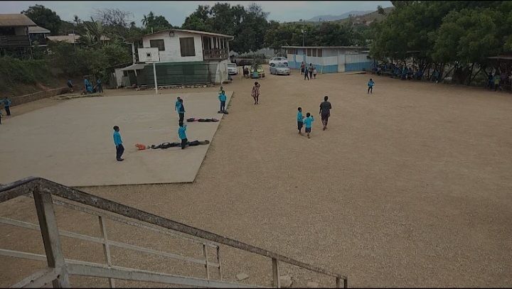 Students at Port Moresby Christian Academy on campus in Gerehu Stage 6